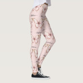 Pink Butterfly Custom Name Leggings (Droite)