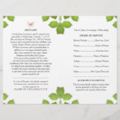 Pink Butterfly Funeral Memorial Service Programme (Achterkant)