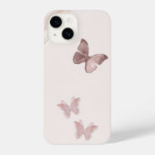 Pink Butterfly Minimalist Phone Case iPhone Hoesje (Achterkant)