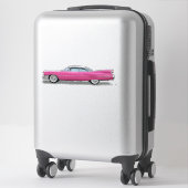 PINK CADDY CAR DIE CUT STIJL GROTE STICKER (Koffer)