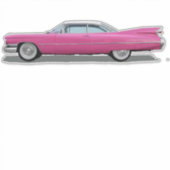 PINK CADDY CAR DIE CUT STIJL GROTE STICKER (Voorkant)