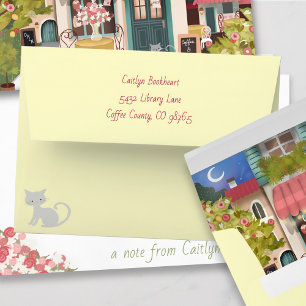 Pink Cafe Boekhandel met Kittens Kaart