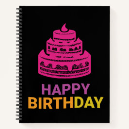 Pink Cake Birthday Notebook Notitieboek