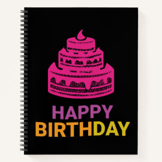 Pink Cake Birthday Notebook Notitieboek
