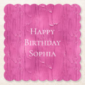 Pink Cake Frosting gepersonaliseerd Kartonnen Onderzetters (Voorkant)