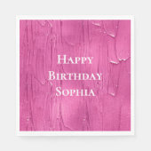 Pink Cake Frosting Verjaardag Servet (Voorkant)