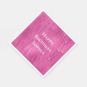 Pink Cake Frosting Verjaardag Servet (Hoek)