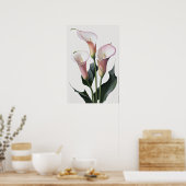 Pink Calla Lilies Lily Flower Art Imprimer Poster (Cuisine)