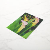 Pink Calla Lillies Happy Birthday  Folie Feestdagen Briefkaart (Gedraaid)