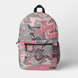Pink Camo Swirl Art Bedrukte Rugzak
