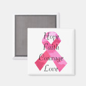 Pink Camouflage Ruban Faith Magnet (Recto/Verso)