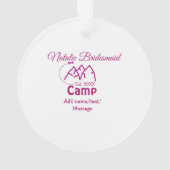Pink camp bridesmaid ajouter nom date année bachel (dos)