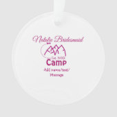 Pink camp bridesmaid ajouter nom date année bachel (devant)