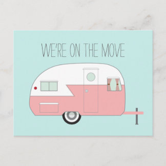 Pink Camper Aankondigingskaart
