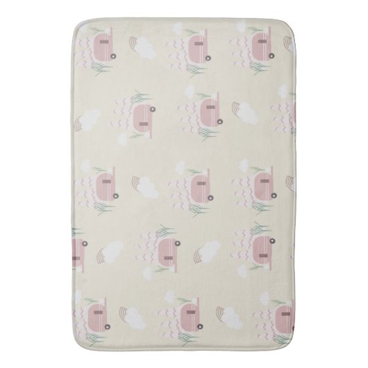 Pink Camper Earthy Pattern Badmat (Voorkant Verticaal)