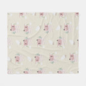 Pink Camper Earthy Pattern Fleece Deken (Voorkant (Horizontaal))