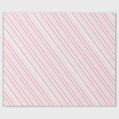 Pink Candy Cane Stripes - Small Stripes Cadeaupapier (Vlak)