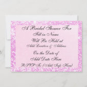 Pink Candy Display Photo Bridal Douche Invitation (Dos)