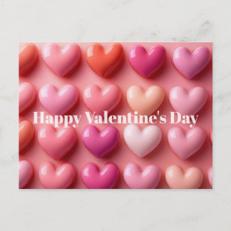 Pink Candy Hearts Valentine`s Day Card Briefkaart