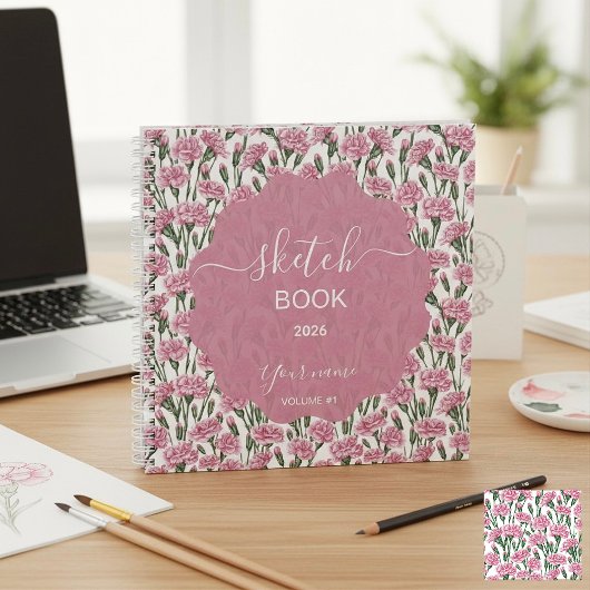 Pink Carnation Notitieboek