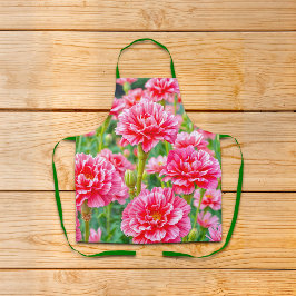 Pink Carnations Apron Schort