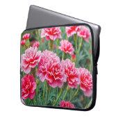 Pink Carnations Laptop Sleeve (Voorkant Links)