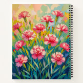 Pink Carnations Notebook Notitieboek (Achterkant)