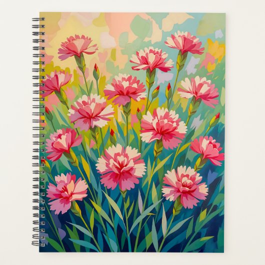 Pink Carnations Planner (Devant)