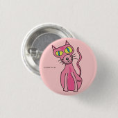Pink Cat Button (Voorkant /achterkant)