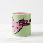 Pink Cat Coffee Time Tweekleurige Koffiemok (Center)