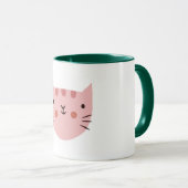 Pink Cat Cute Funny Mok (Voorkant rechts)