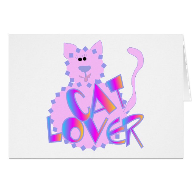 Pink Cat Lover Tshirts en geschenken (Voorkant Horizontaal)
