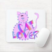 Pink Cat Lover Tshirts en geschenken Muismat (Met muis)