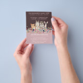Pink Cat Sitting Service Flyer (Hand)
