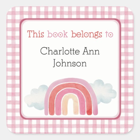 Pink Ce livre appartient à Sticker avec arc-en-cie (Devant)