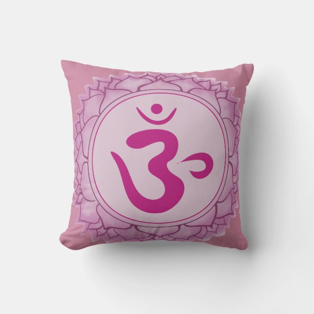Pink Chakra Sahasrara Cushion Kussen (Voorkant)