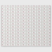 Pink Champagne Wedding Diamond Ring Bride Cadeaupapier (Vlak)