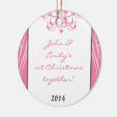 Pink Chandelier Chic Personalized Name Ornament (Links)