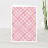 PINK CHECK QUILT Carte de voeux / Blanc (Dos)