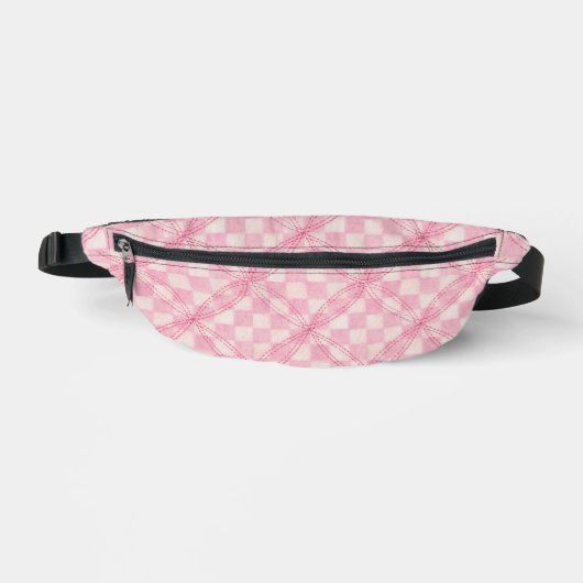 PINK CHECK QUILT Fanny Pack (Recto)