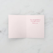 PINK CHECK QUILT Merci Carte Note / Blush (Intérieur)