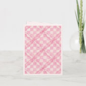 PINK CHECK QUILT Merci Carte Note / Blush (Dos)