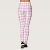 Pink Checker En vichy Pastel Femmes Leggings (Dos)