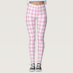 Pink Checker En vichy Pastel Femmes Leggings