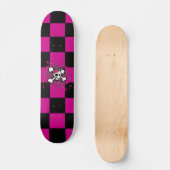 Pink Checker Girl Skull Skateboard (Recto)