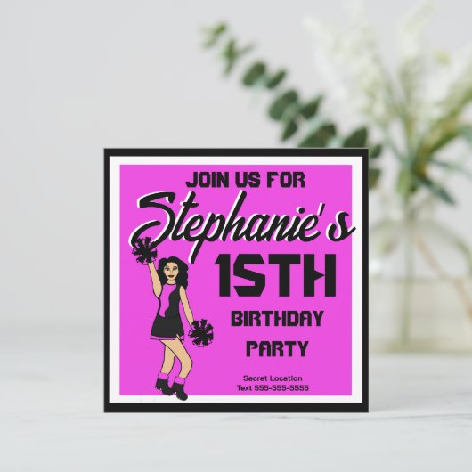 Pink Cheer #2 Invitation (Debout devant)