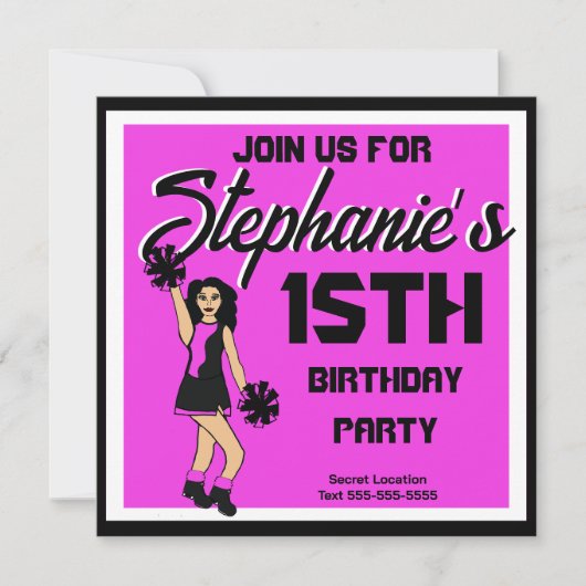 Pink Cheer #2 Invitation (Devant)