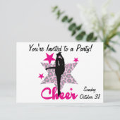 Pink Cheerleader Kaart (Staand voorkant)