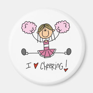 Pink Cheerleader Magneet