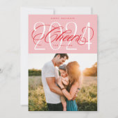 Pink Cheers to 2024 Noël Carte photo (Devant)